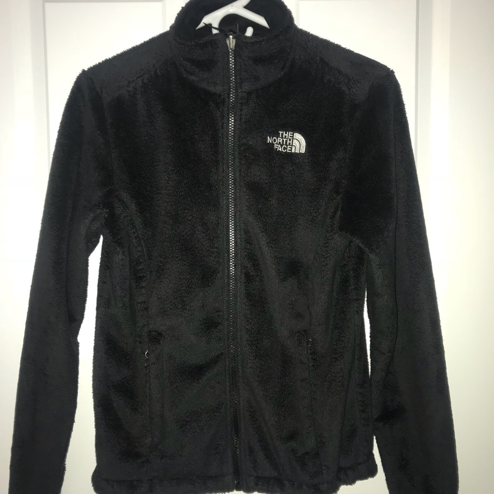 North Face black fur fleece